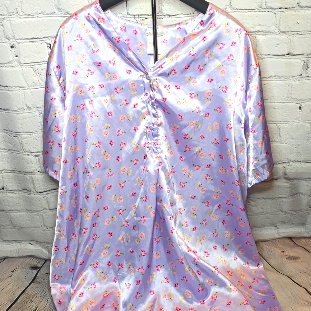Secret Treasures Lavender Floral Nightgown, 3X